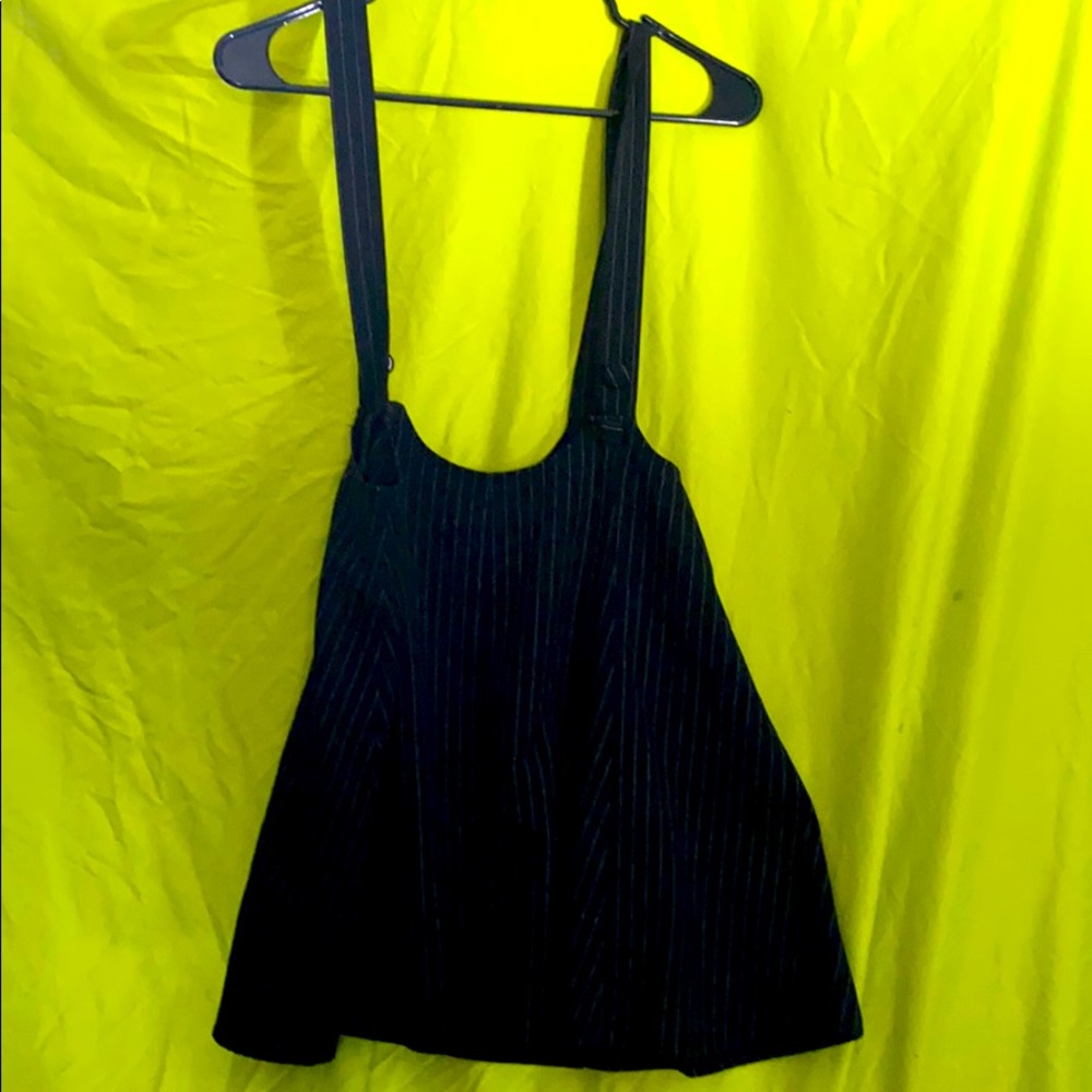 Pinstripe Overall Mini Dress